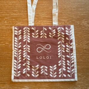 Loloi Canvas Tote Bag in red